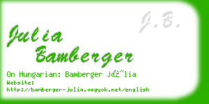 julia bamberger business card